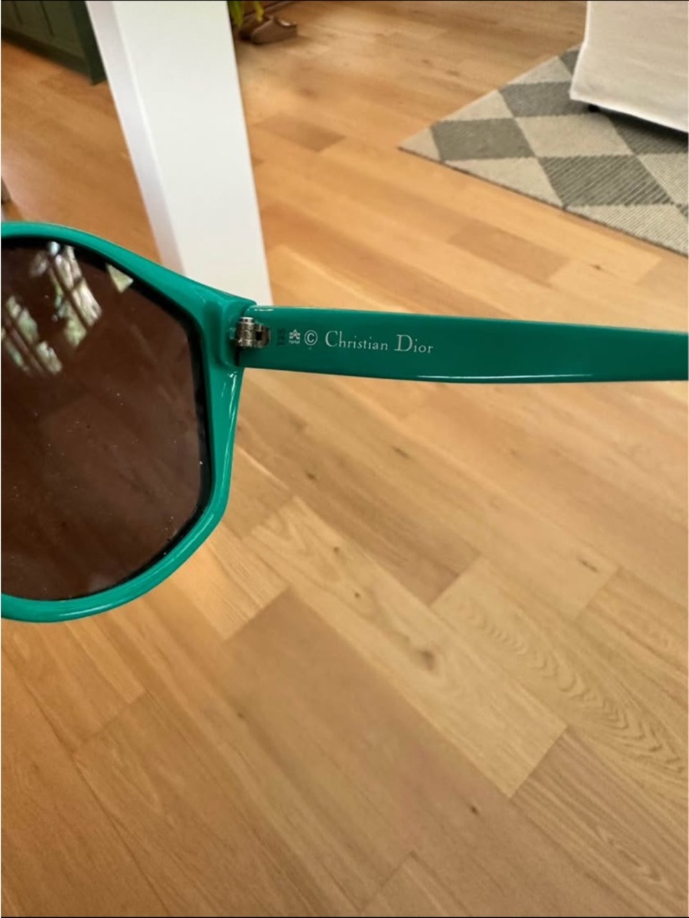 Christian Dior Turquoise Cat-Eye rhinestone Sunglasses - Picture 2 of 2